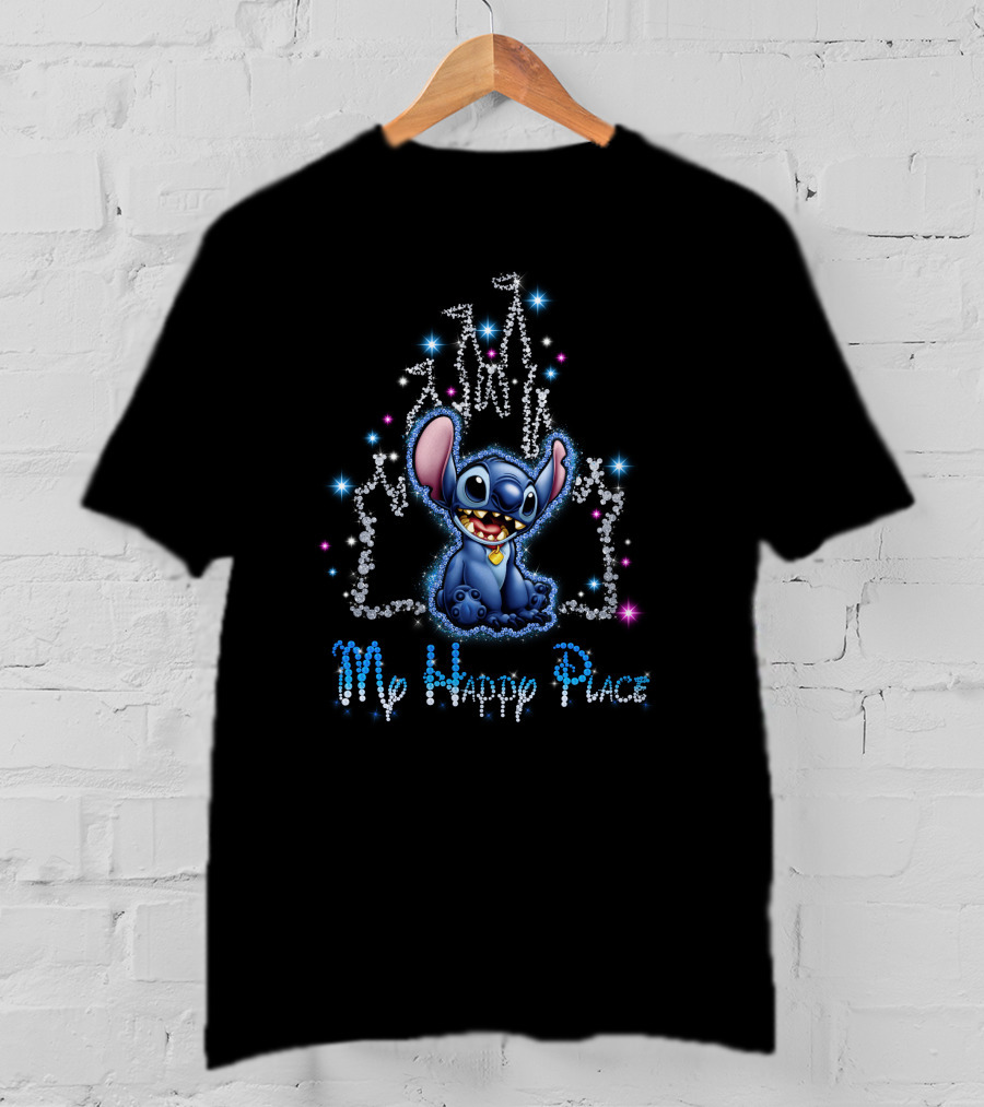 Stitch My Happy Place Disney Castle Magic T-Shirt