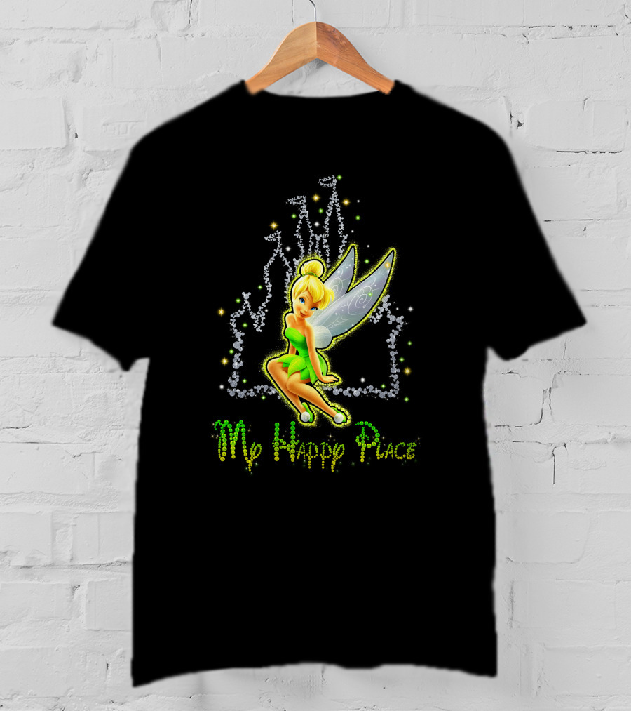 Tinkerbell My Happy Place Disney Castle Magic T-Shirt