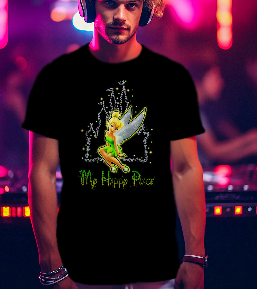 Tinkerbell My Happy Place Disney Castle Magic T-Shirt