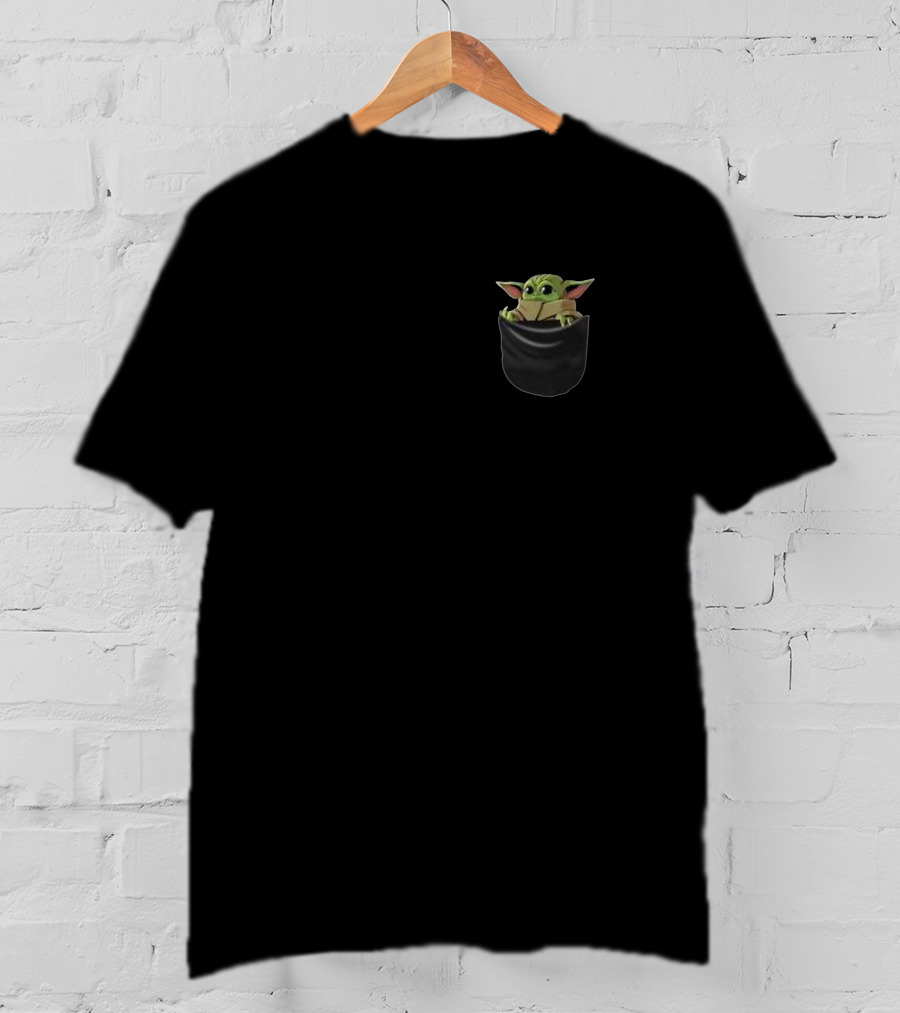 Baby Yoda Grogu Pocket Mandalorian T-Shirt