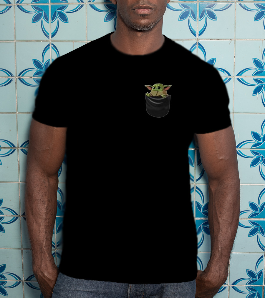 Baby Yoda Grogu Pocket Mandalorian T-Shirt