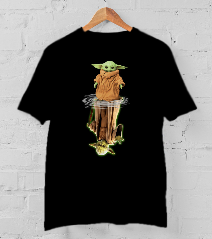 The Child Reflection Star Wars Baby Yoda Mirror T-Shirt