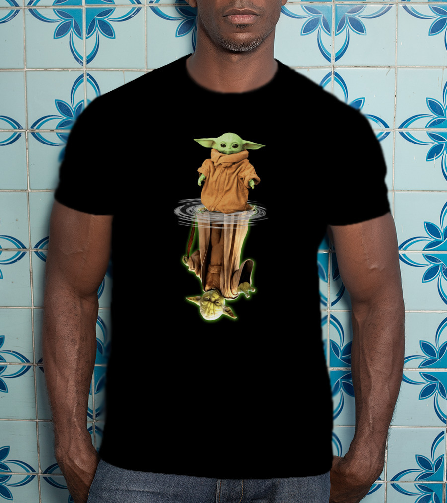 The Child Reflection Star Wars Baby Yoda Mirror T-Shirt