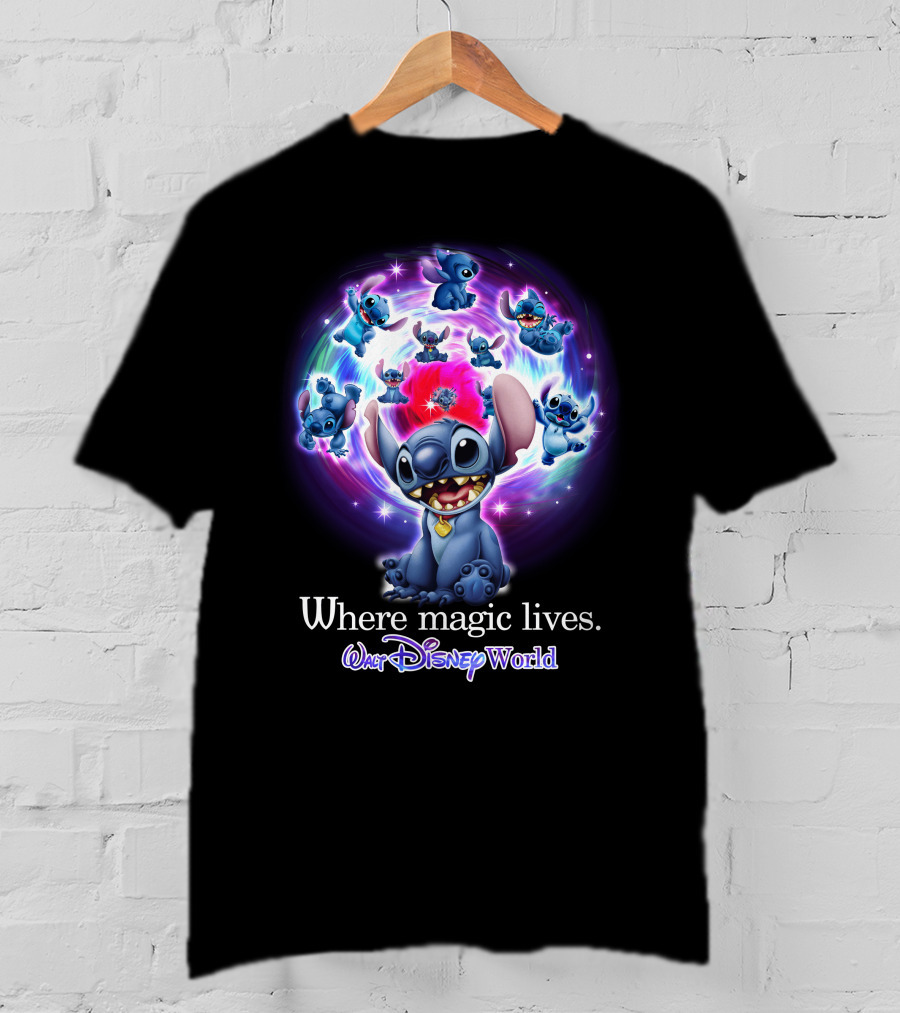 Where Magic Lives Walt Disney World Stitch T-Shirt