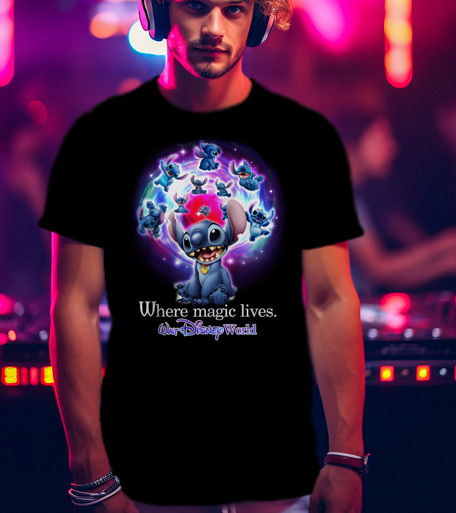 Where Magic Lives Walt Disney World Stitch T-Shirt