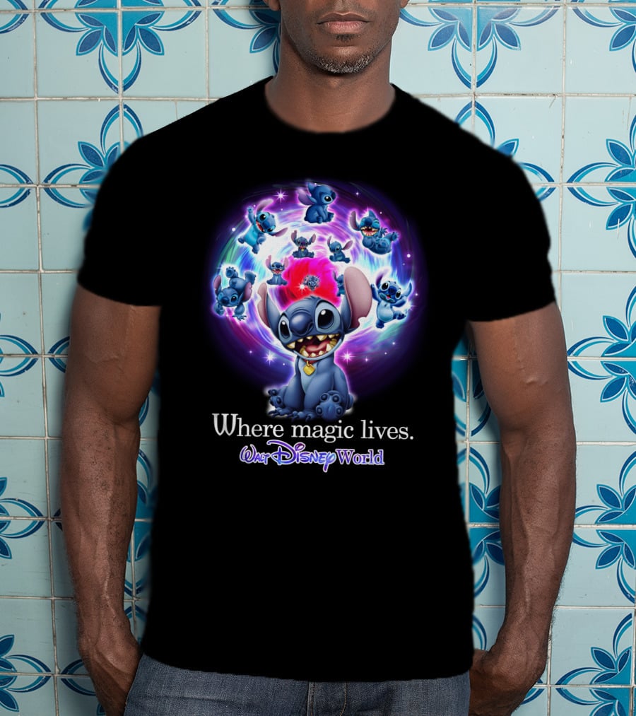 Where Magic Lives Walt Disney World Stitch T-Shirt
