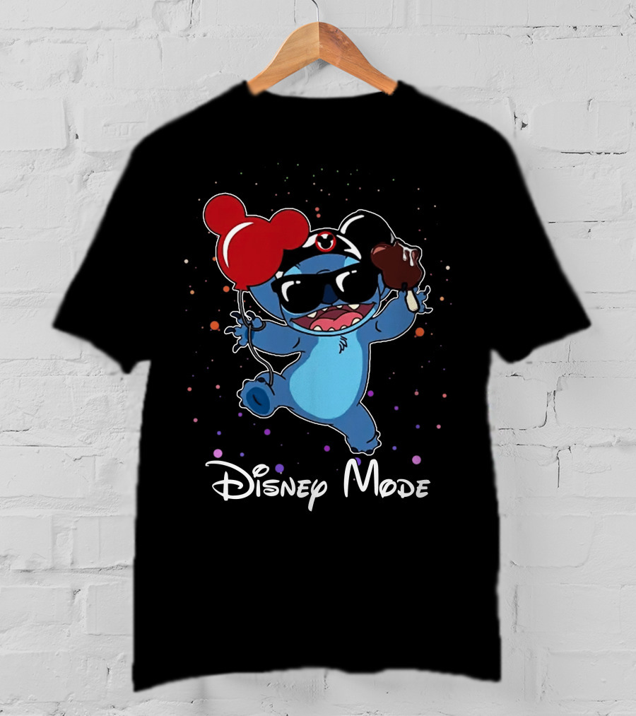 Disney Mode Stitch Ice Cream Balloon Fun T-Shirt