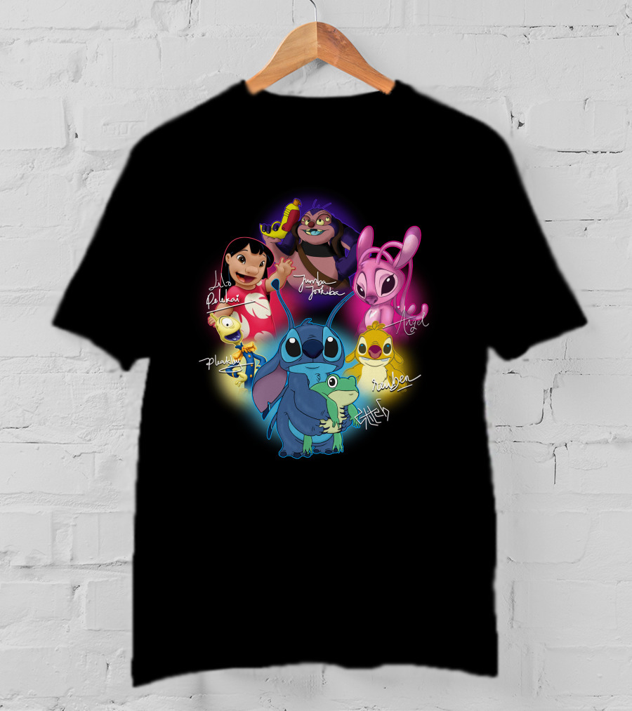 Lilo Pleakley Jumbo Jookiba Angel Scrump Stitch Reuben T-Shirt