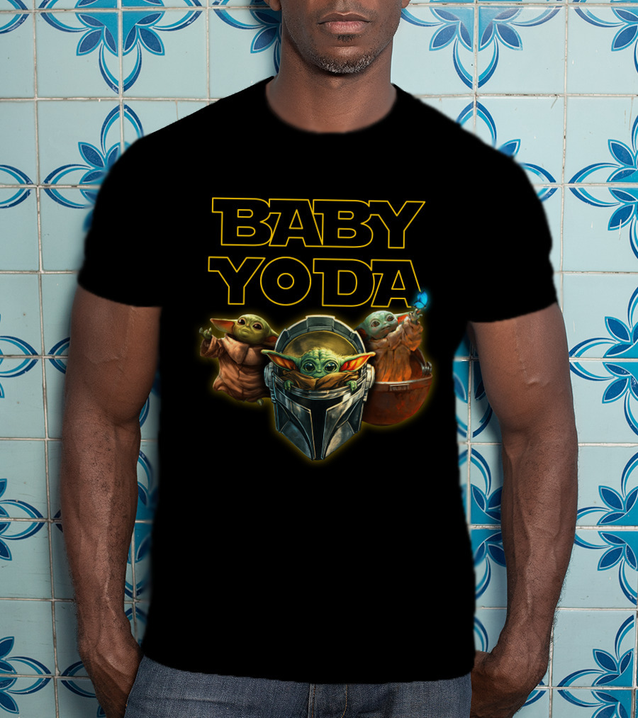 BABY YODA Star Wars The Mandalorian Grogu Trio T-Shirt