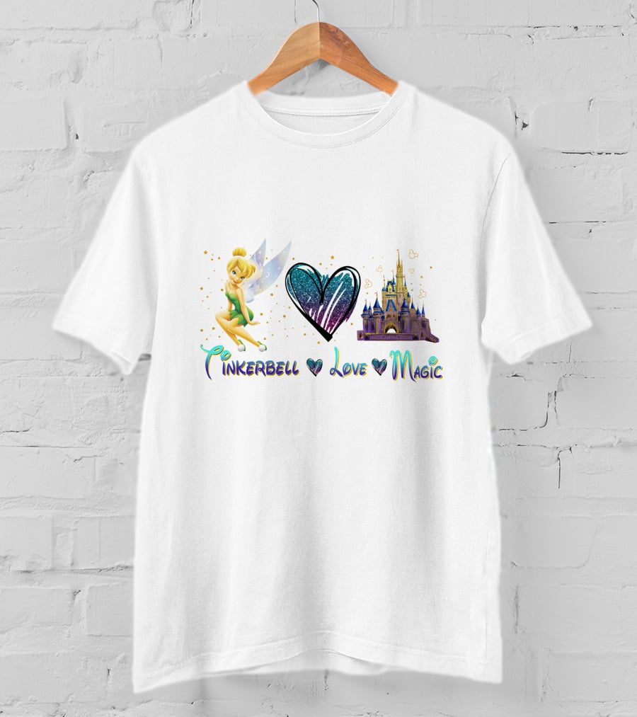 Tinkerbell Love Magic Heart Castle Fantasy T-Shirt