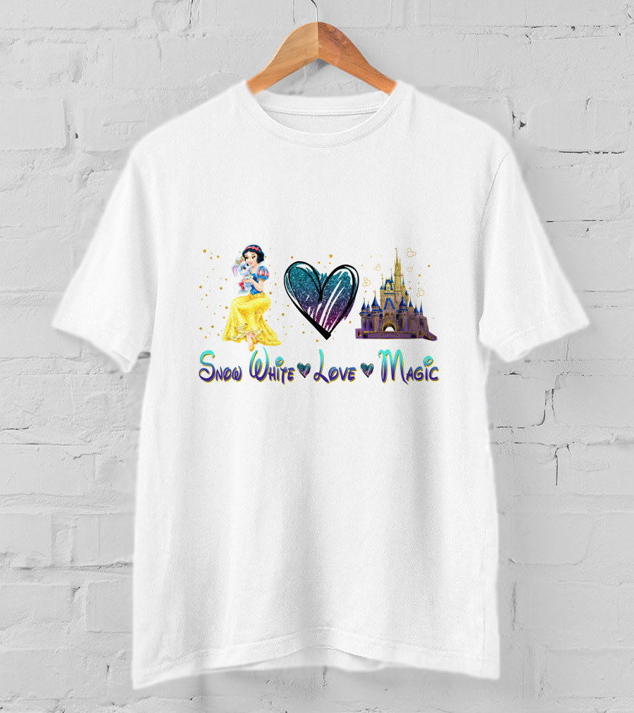 Snow White Love Magic Heart Castle T-Shirt