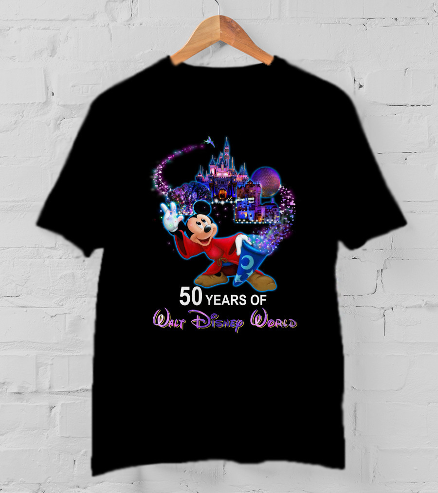 50 Years Of Walt Disney World Mickey Fantasia T-Shirt