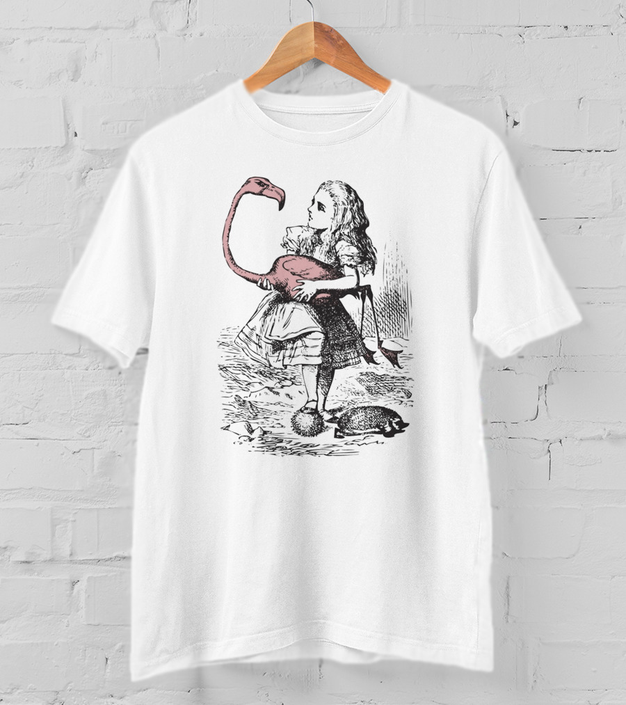 Alice Flamingo Croquet Wonderland T-Shirt