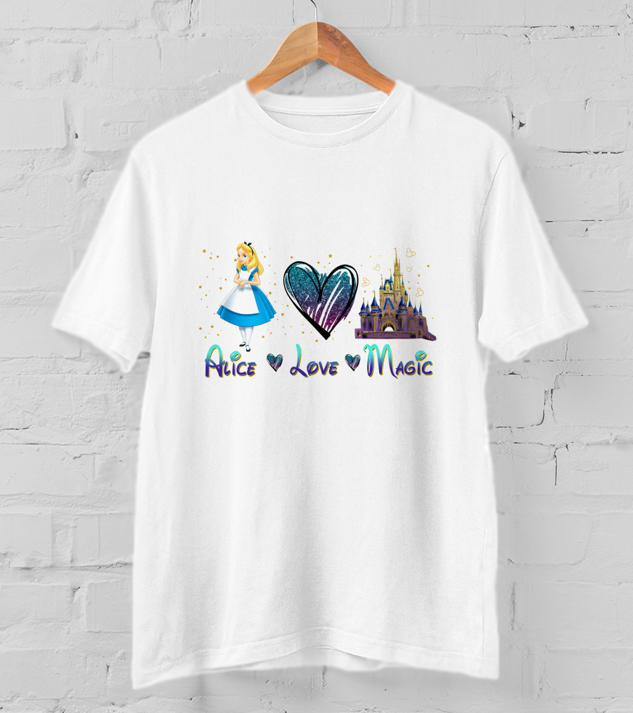 Alice Love Magic Wonderland Castle Fantasy Adventure T-Shirt