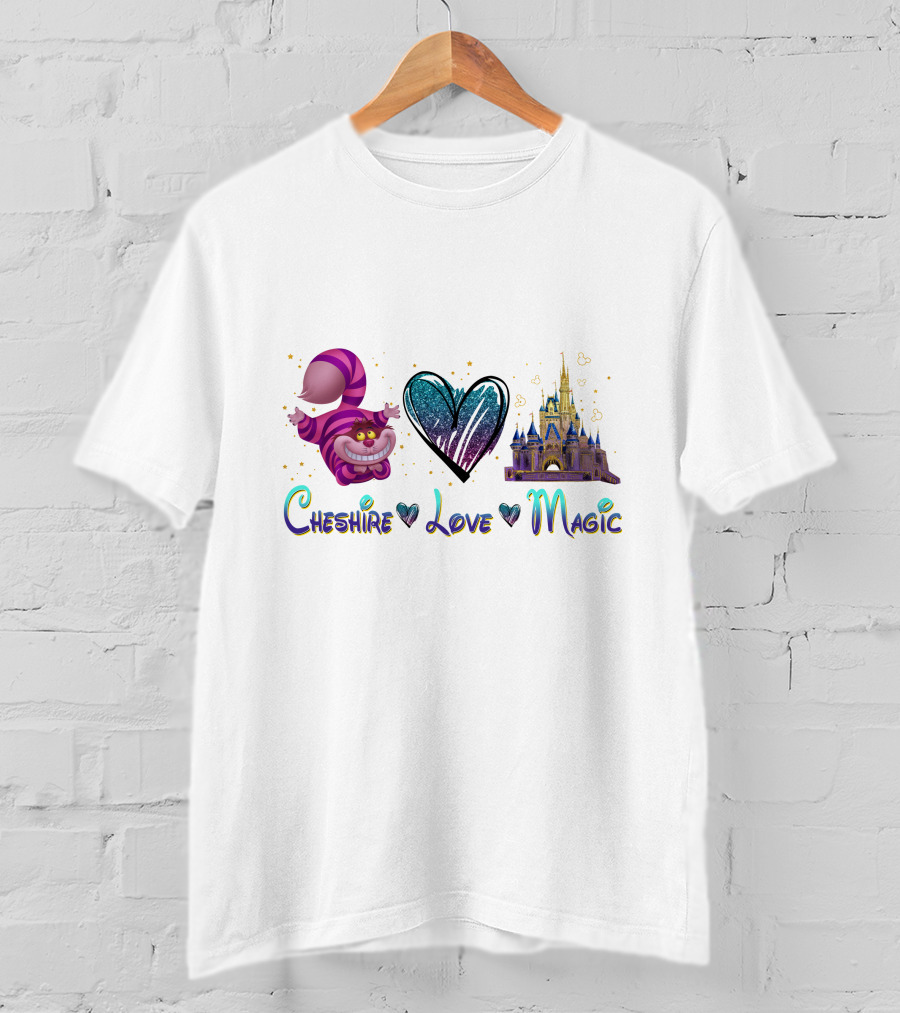 Cheshire Love Magic Heart Castle Wonderland T-Shirt