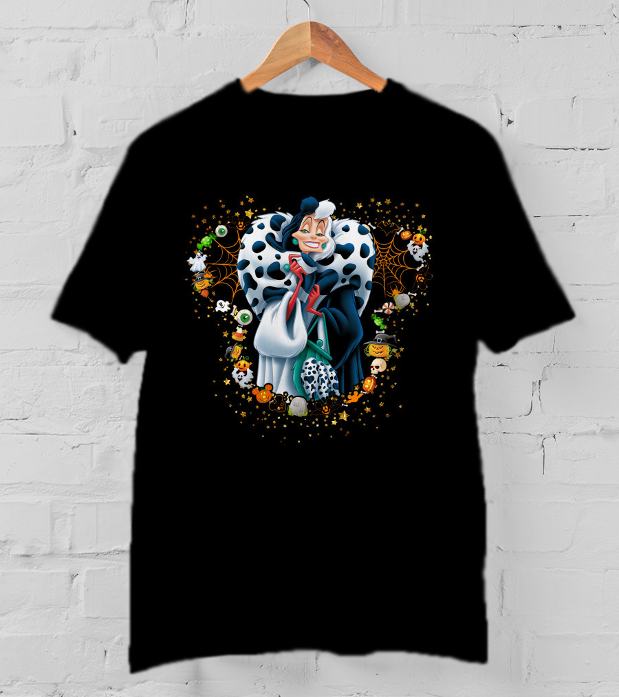 Cruella Halloween Spooky Dalmatians T-Shirt