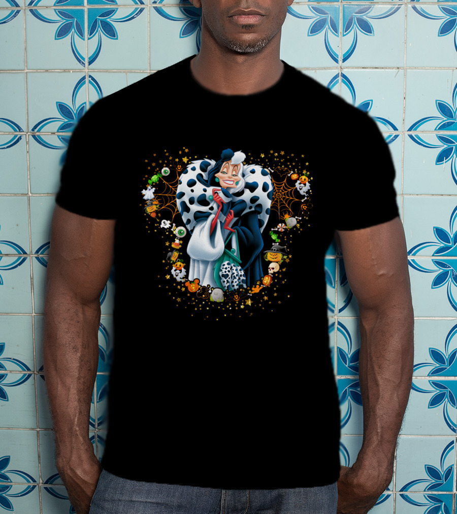 Cruella Halloween Spooky Dalmatians T-Shirt