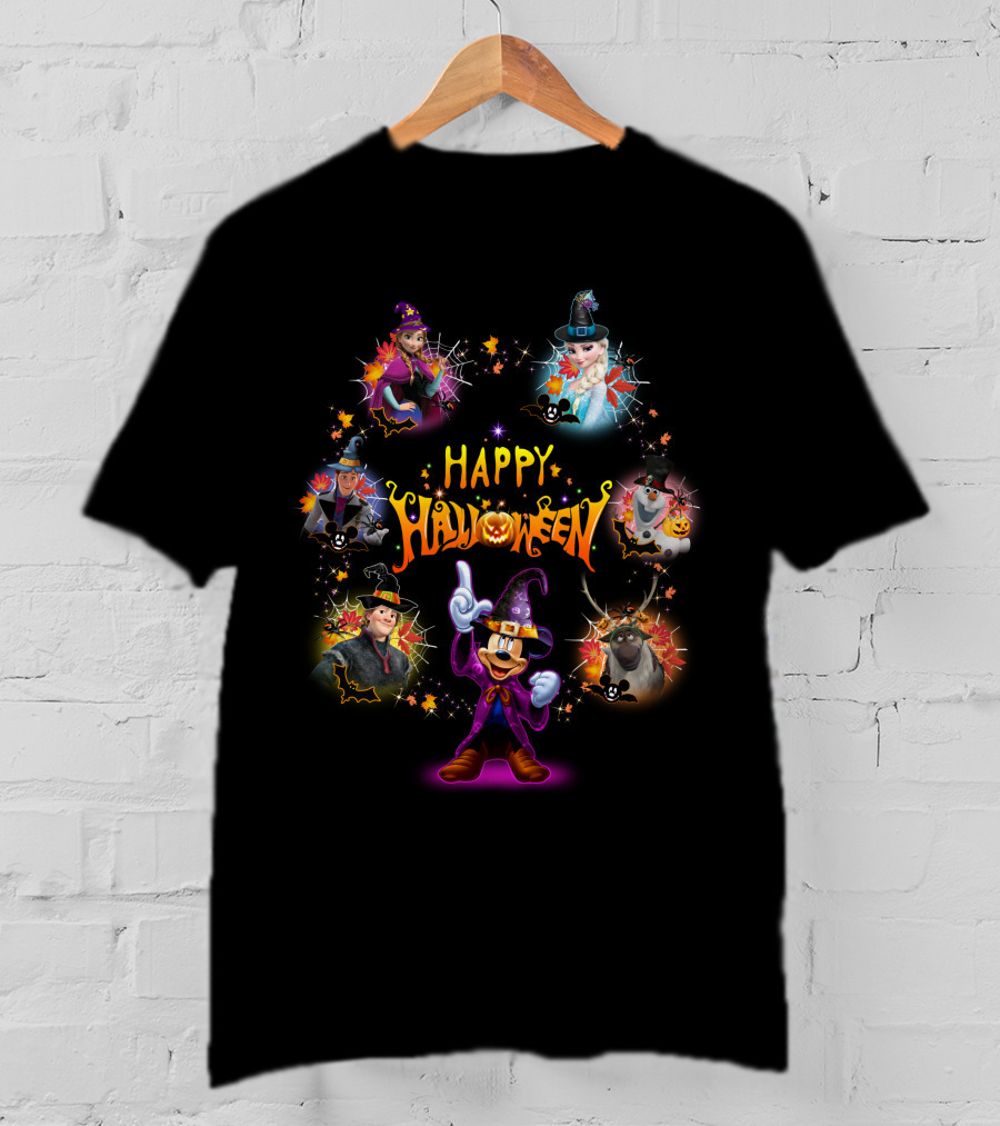 Happy Halloween Frozen Disney Character T-Shirt