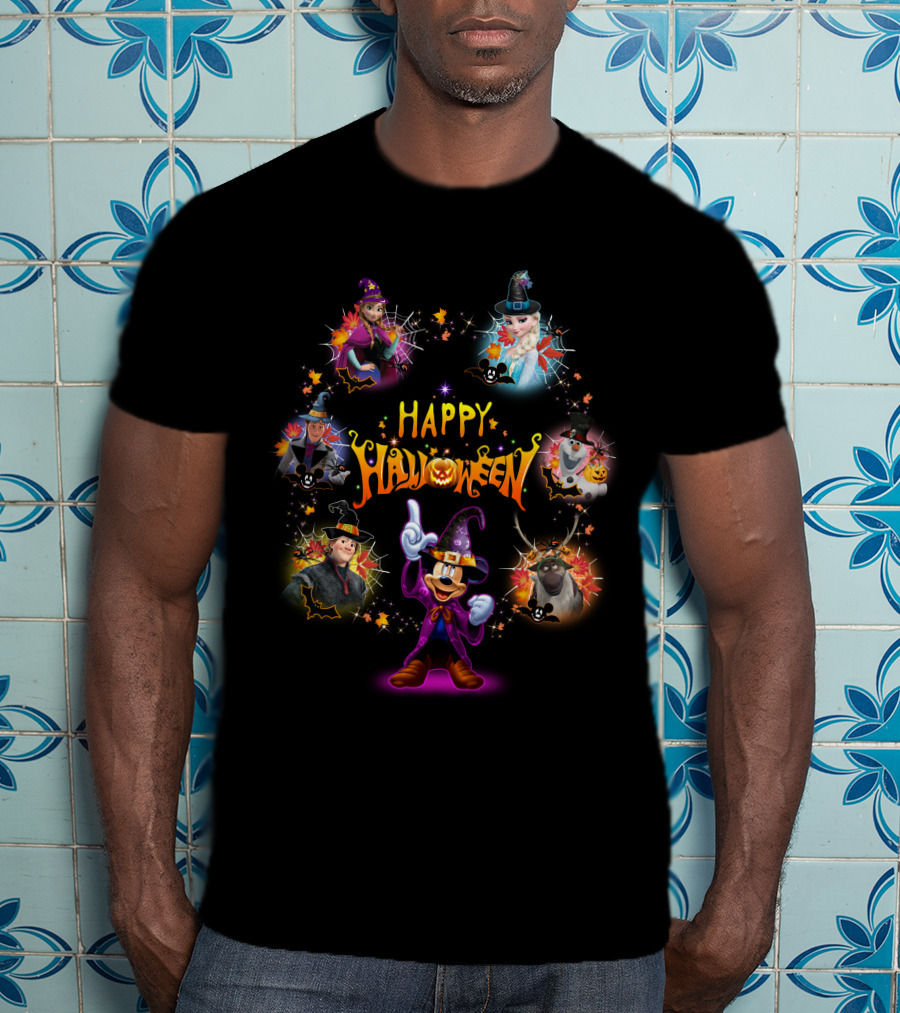 Happy Halloween Frozen Disney Character T-Shirt