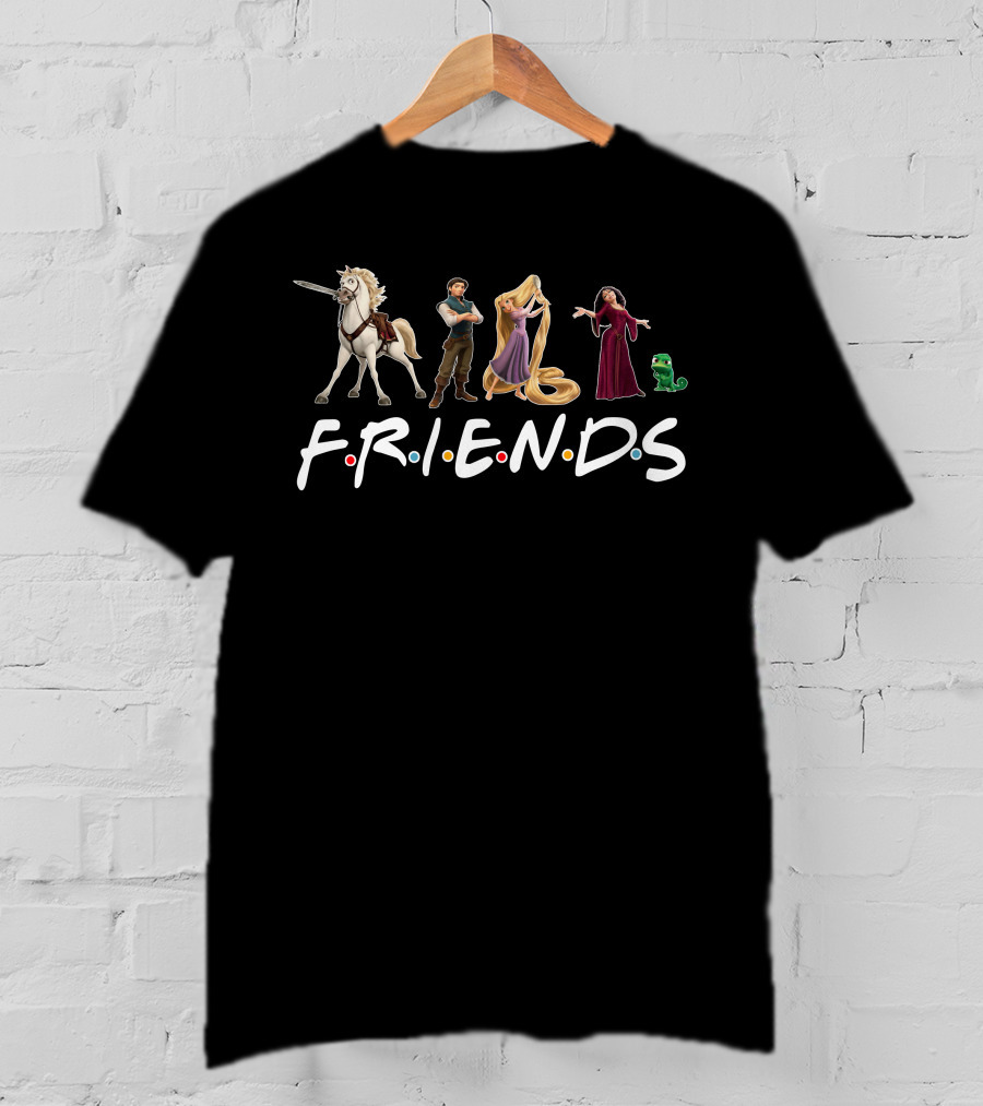 Tangled Friends Horse Rapunzel Chameleon TV Show T-Shirt