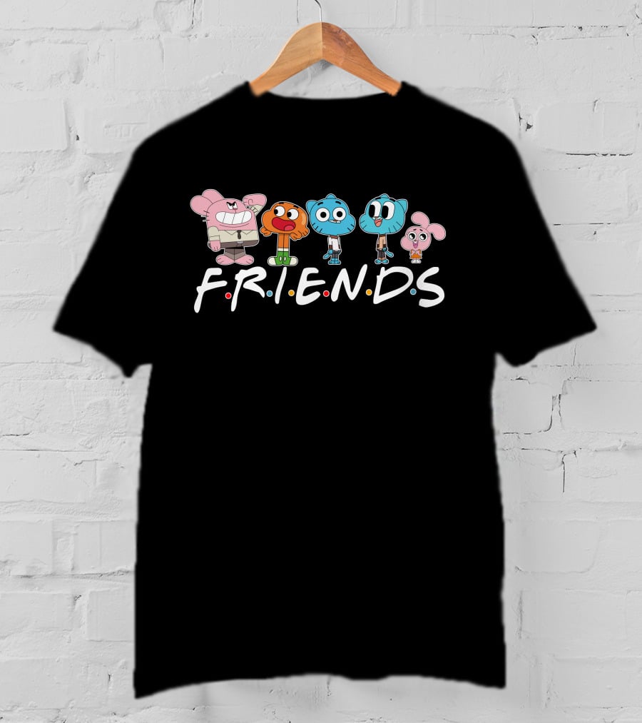 The Amazing World Of Gumball Friends Characters Gathered Together T-Shirt