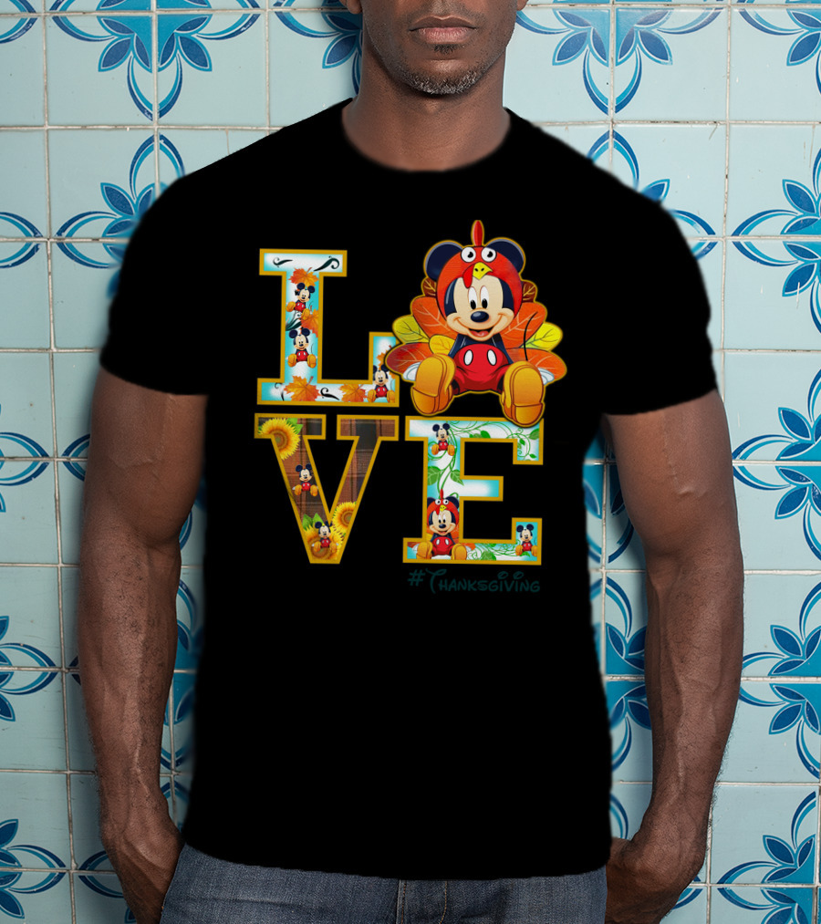 LOVE Mickey Thanksgiving Turkey Costume #Thanksgiving T-Shirt