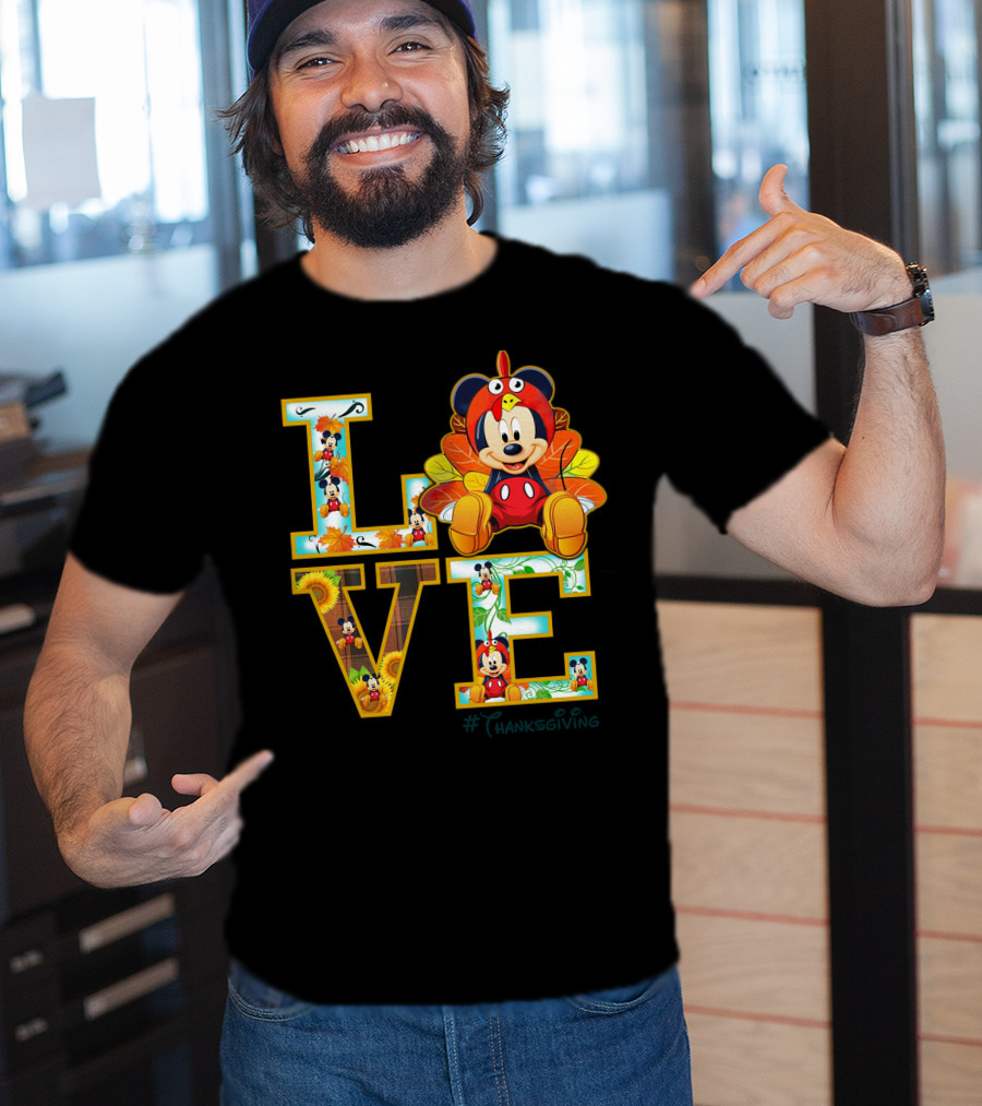 LOVE Mickey Thanksgiving Turkey Costume #Thanksgiving T-Shirt