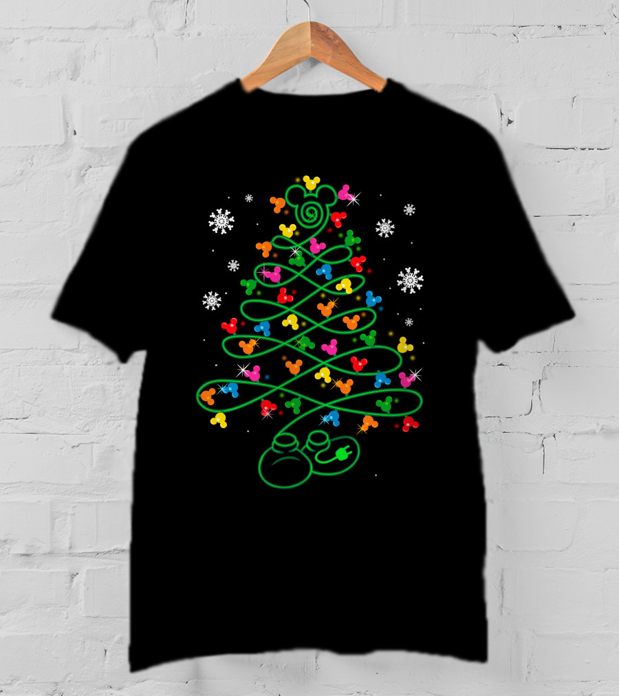 Mickey Mouse Best Christmas Ever Christmas Tree Snowflakes T-Shirt