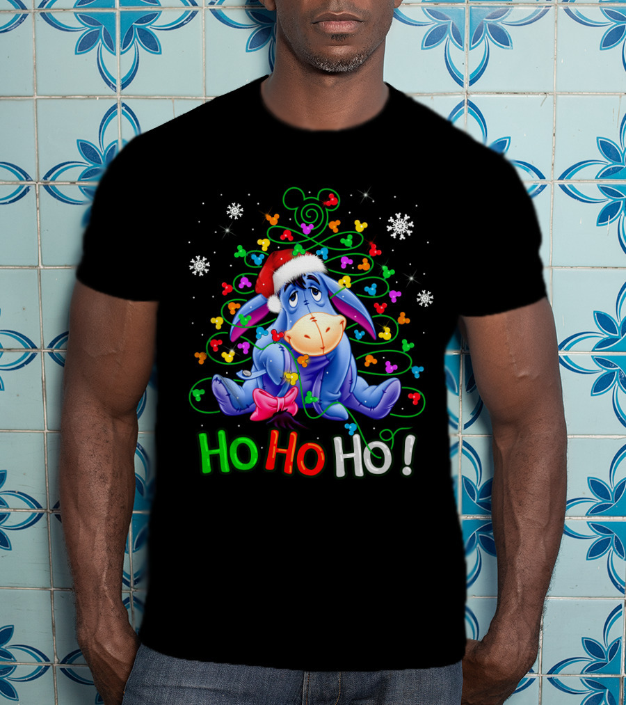 Eeyore Christmas Ho Ho Ho Disney-Inspired Holiday T-Shirt