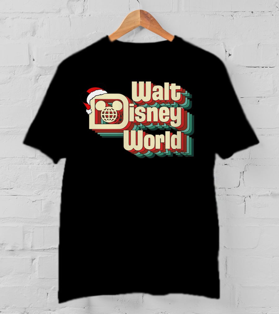 Walt Disney World Christmas Mickey Ears Santa Hat T-Shirt