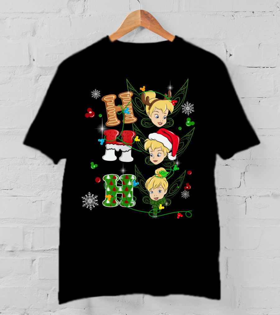 TKB HHH Tinker Bell Christmas Snowflakes Holiday Magic T-Shirt
