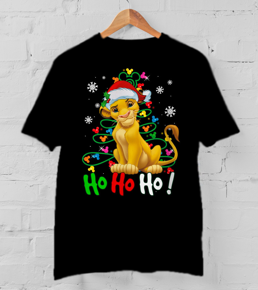 SB Tree HHH Christmas Ho Ho Ho Lion Santa Hat T-Shirt