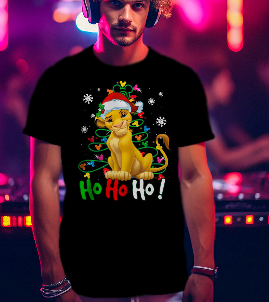 SB Tree HHH Christmas Ho Ho Ho Lion Santa Hat T-Shirt