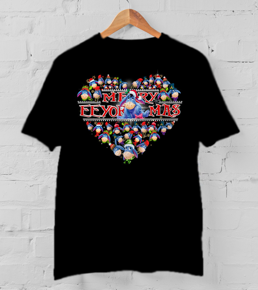 Merry Eeyoremas Heart Christmas T-Shirt