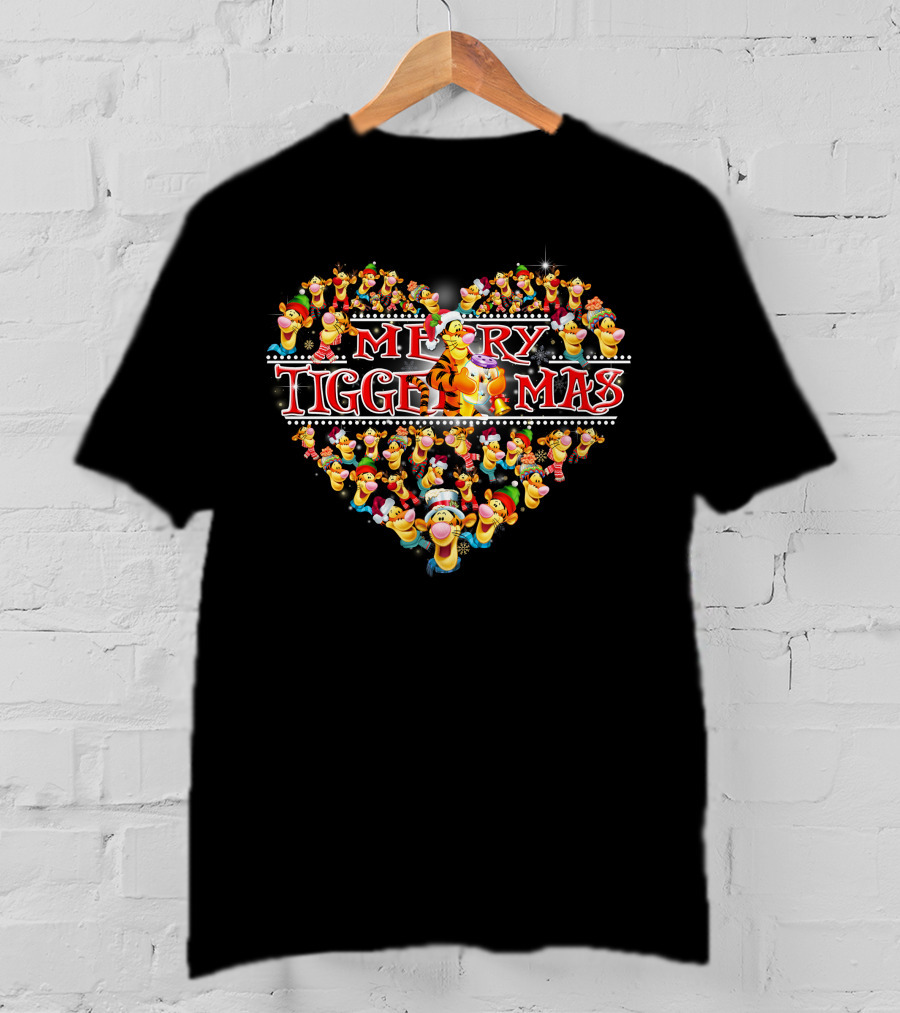 Merry Tiggermas Heart Christmas T-Shirt