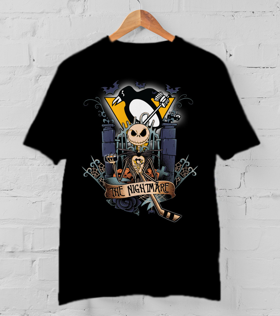The Nightmare Penguins JS Hockey Halloween Mashup T-Shirt