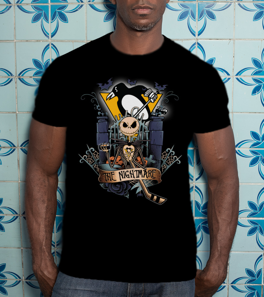The Nightmare Penguins JS Hockey Halloween Mashup T-Shirt