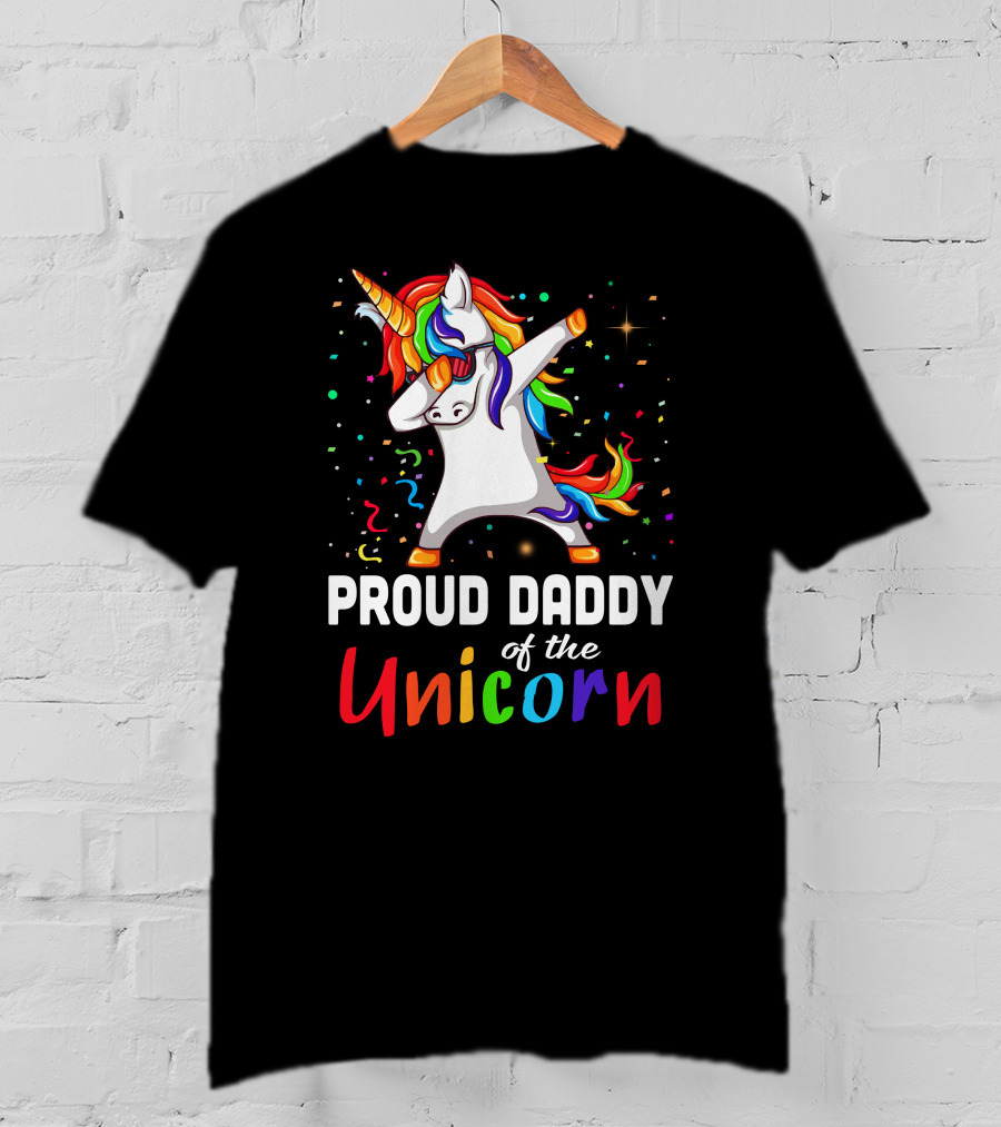 Proud Daddy Of The Rainbow Unicorn T-Shirt