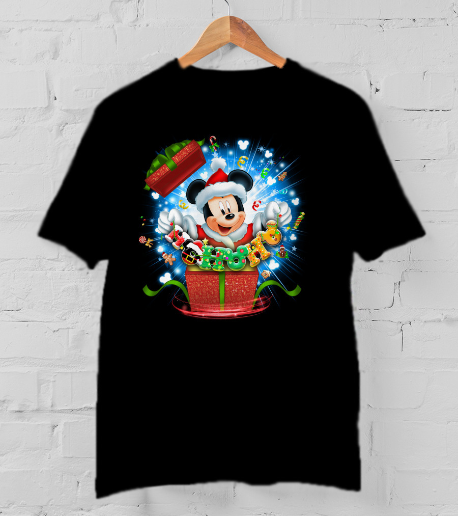 Mickey Christmas Magic Present Explosion T-Shirt