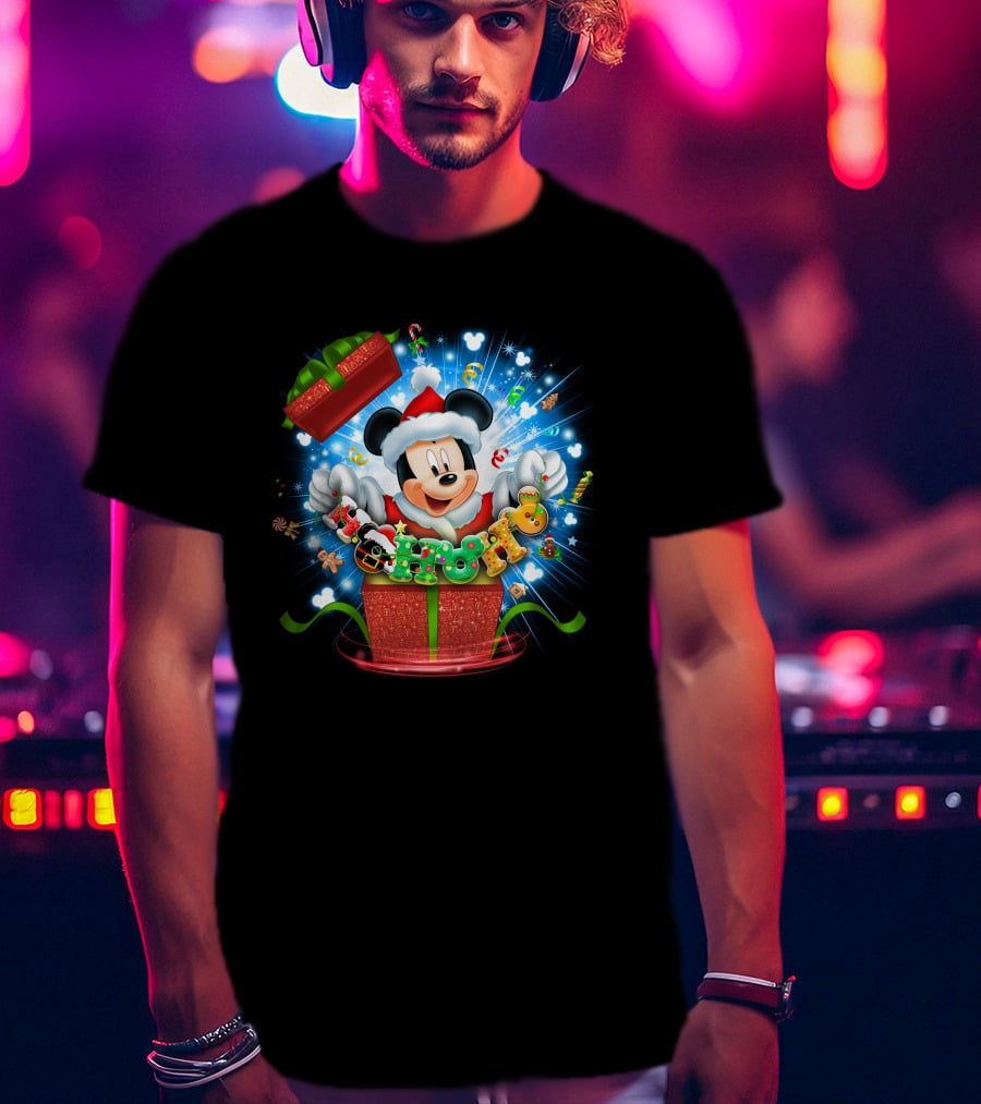 Mickey Christmas Magic Present Explosion T-Shirt