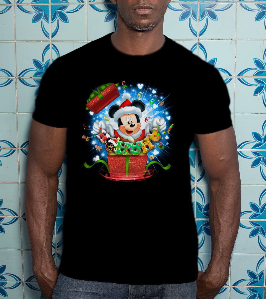 Mickey Christmas Magic Present Explosion T-Shirt