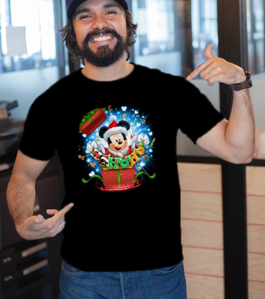 Mickey Christmas Magic Present Explosion T-Shirt