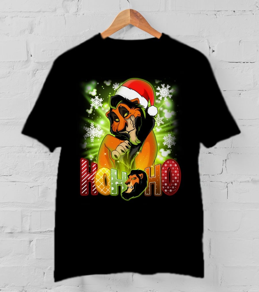Scar Hohoho Snowflakes Santa Hat Christmas T-Shirt