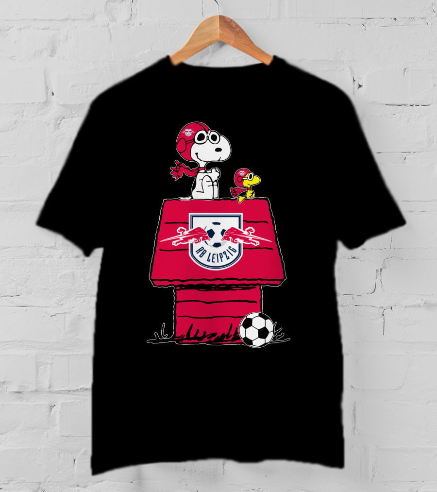 RB Leipzig Snoopy Soccer House With Woodstock T-Shirt