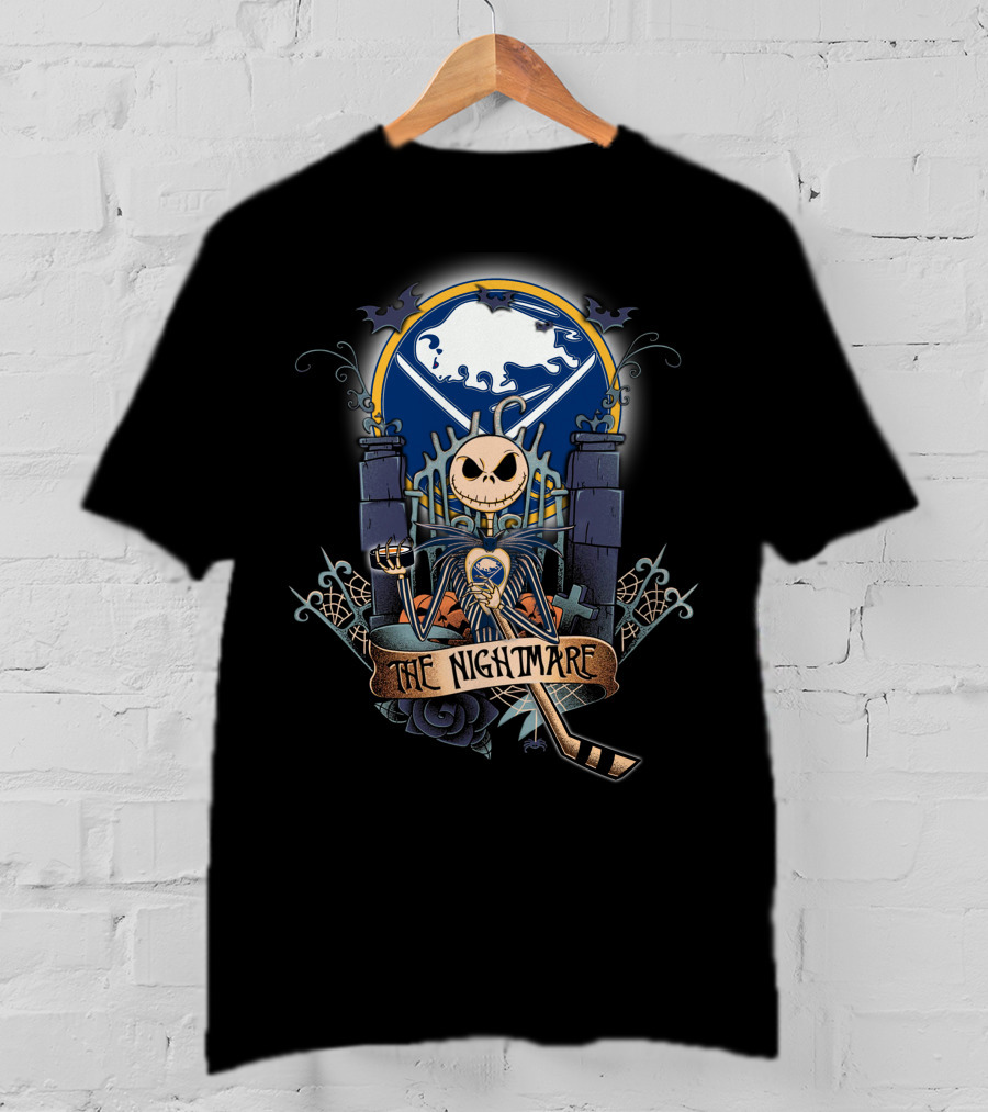 The Nightmare Hockey Skeleton Moon Iconic Mashup T-Shirt