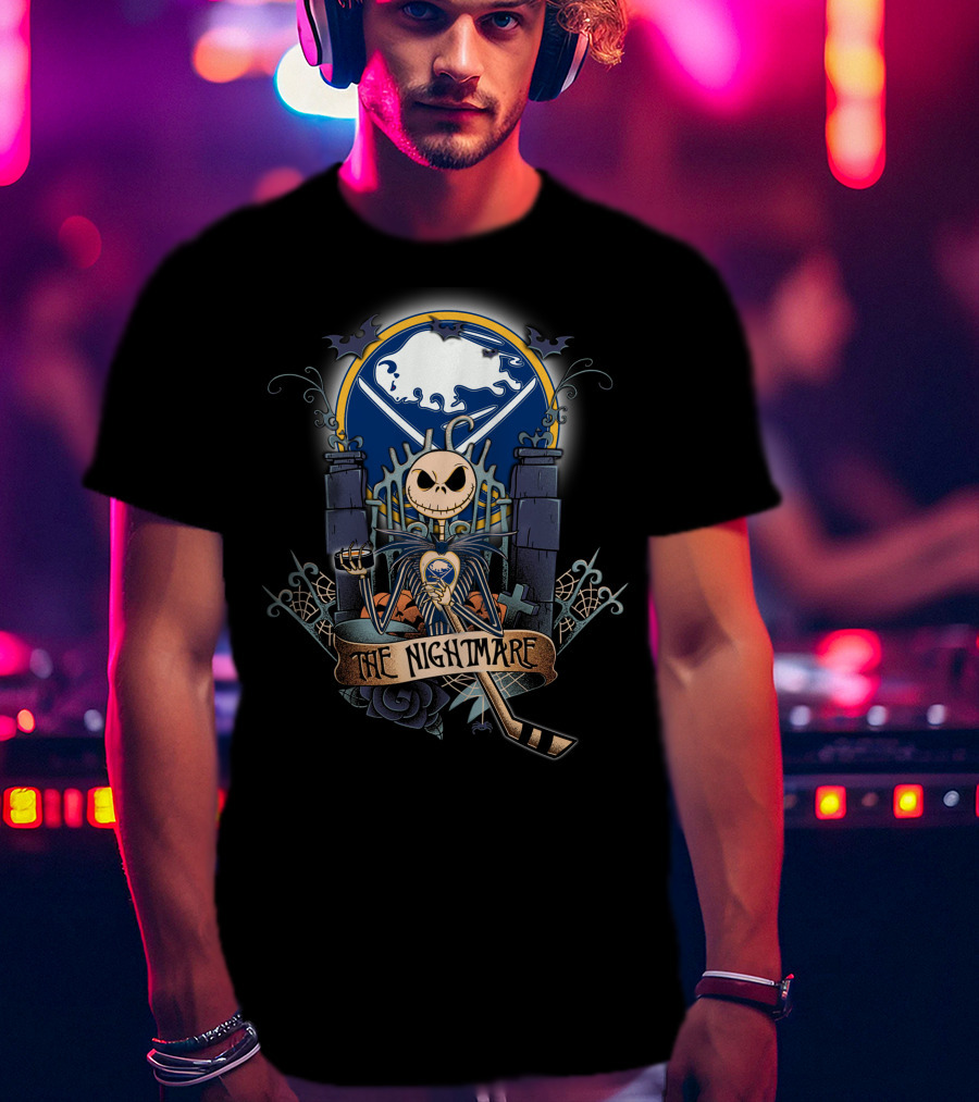 The Nightmare Hockey Skeleton Moon Iconic Mashup T-Shirt