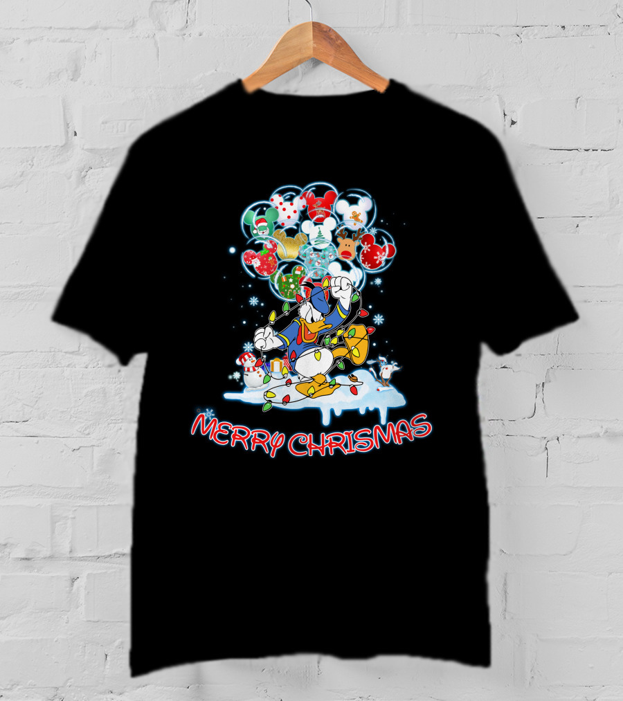 Donald Christmas Balloons Merry Christmas T-Shirt