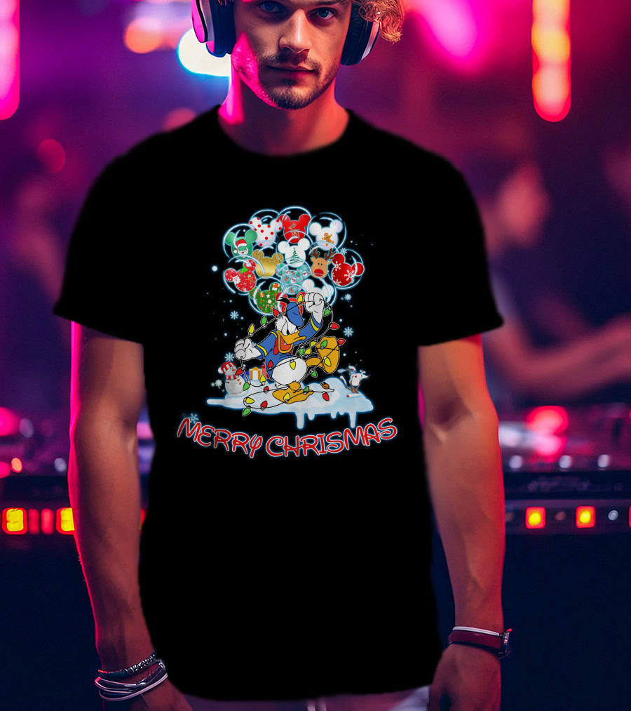 Donald Christmas Balloons Merry Christmas T-Shirt