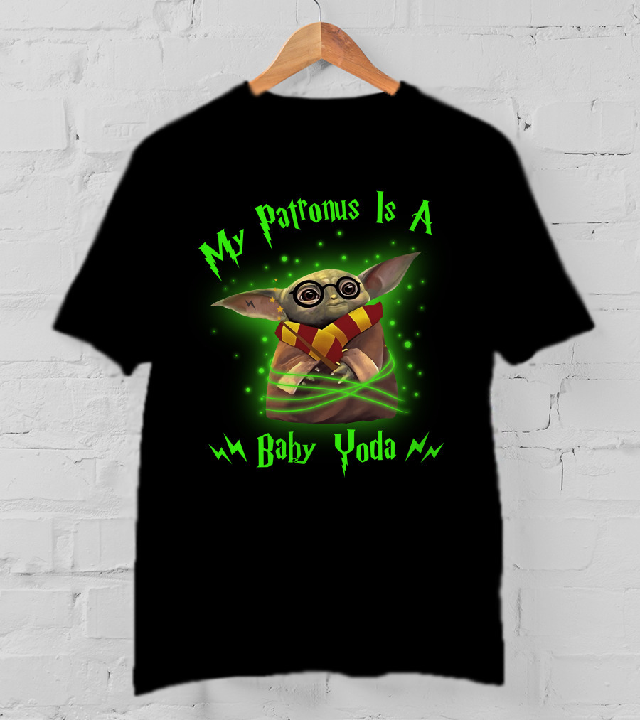 My Patronus Is A Baby Yoda With Glasses And Scarf T-Shirt