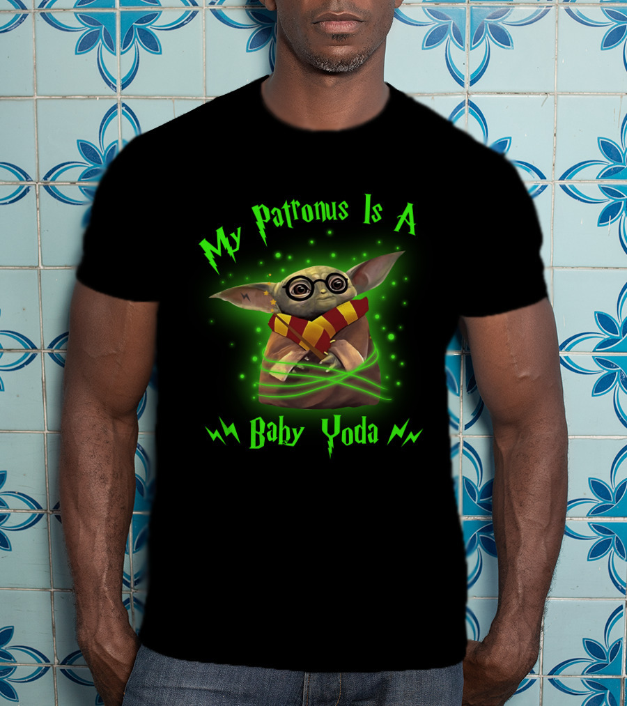 My Patronus Is A Baby Yoda With Glasses And Scarf T-Shirt